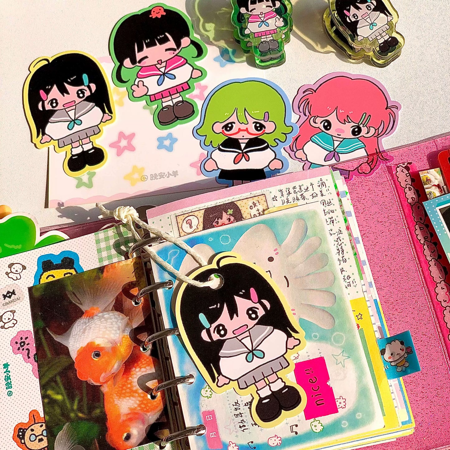 Goodnight Lamb Retro Bubble Posting Showa Sticker