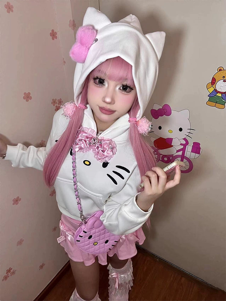 Bow spoof kitty sweater