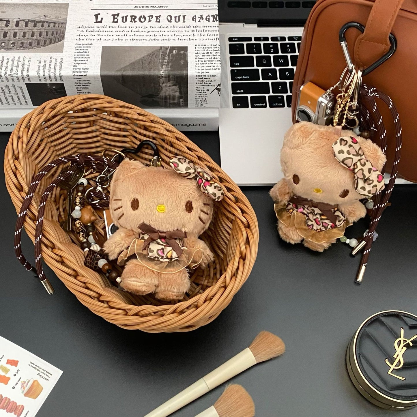 Coffee Brown Hellokitty Plush Charm
