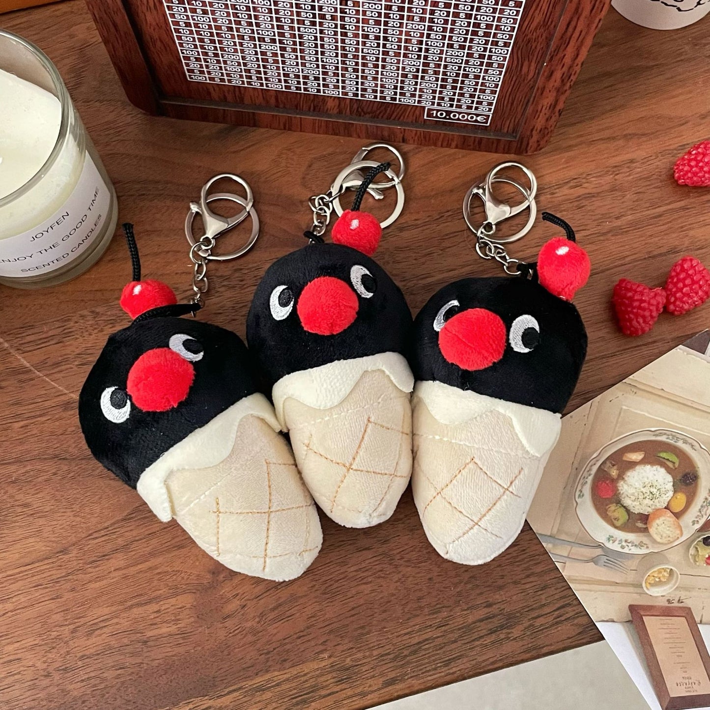 Cute Penguin Pingu Sweet Cone Ice Cream Pendant