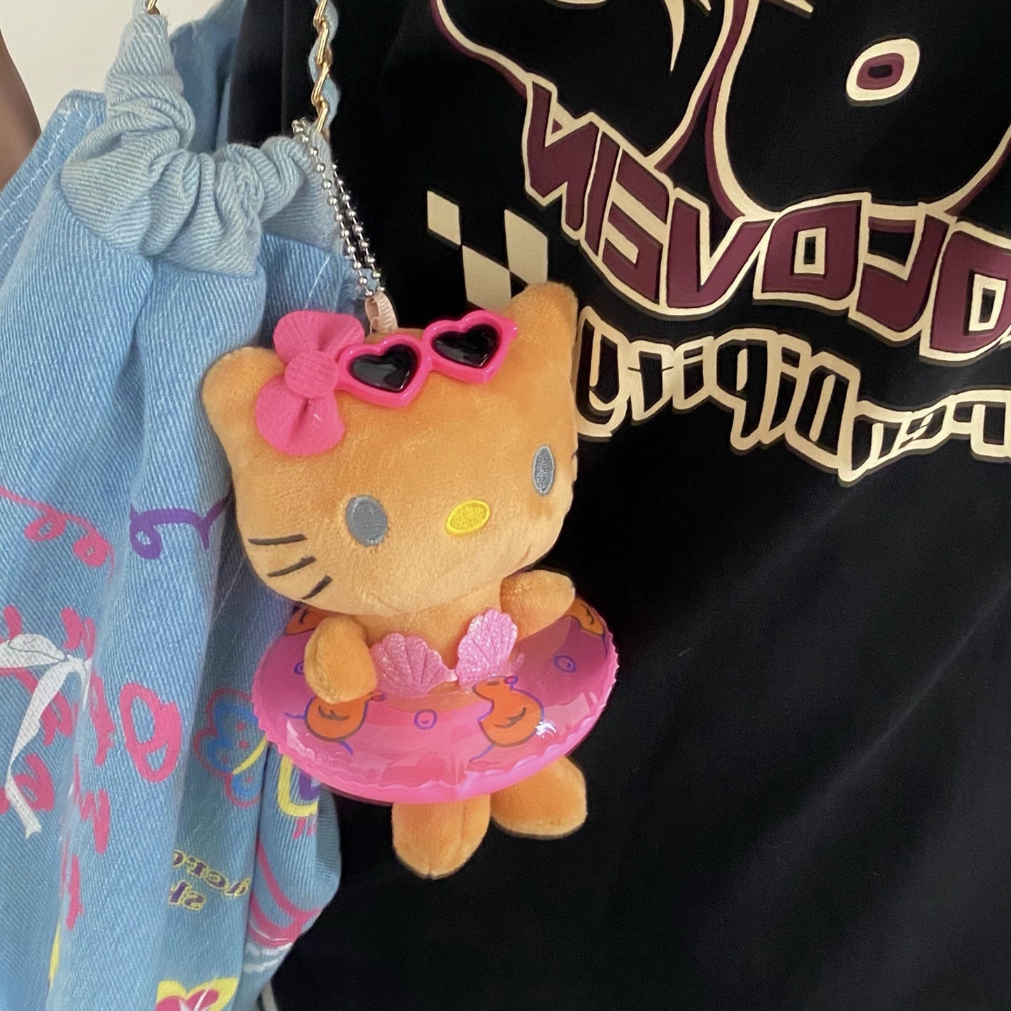 Swimming circle HelloKitty plush Charm