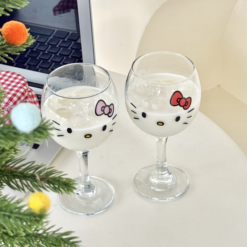 Hello Kitty red wine glass