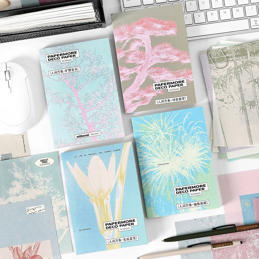 50 sheets of writing paper materials, notebooks, and sticky notes in the world of all things