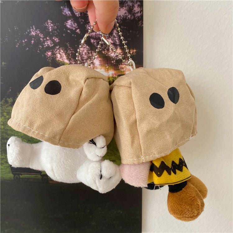 Plush paper bag headband Snoopy plush charm