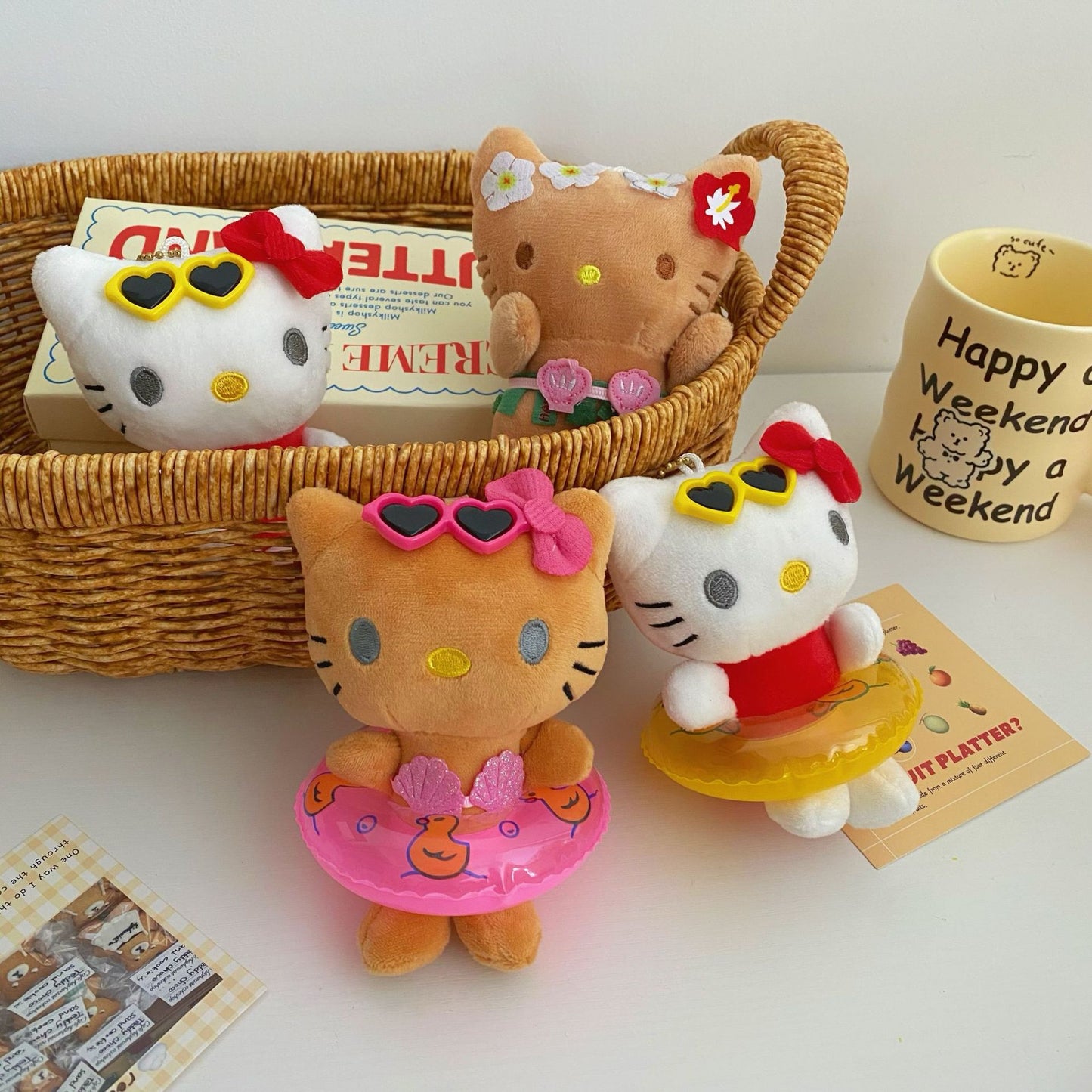 Swimming circle HelloKitty plush Charm