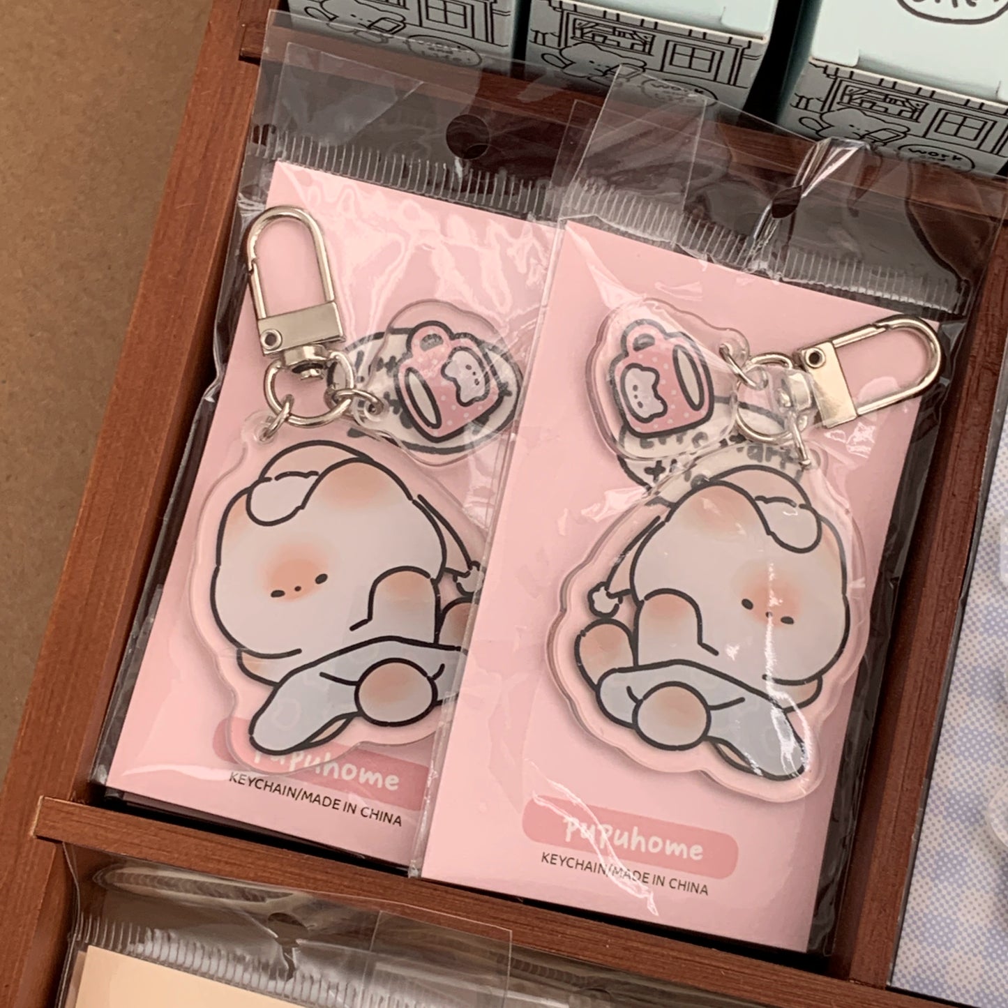 Mantou Cat Pupu Acrylic Keychain Cute