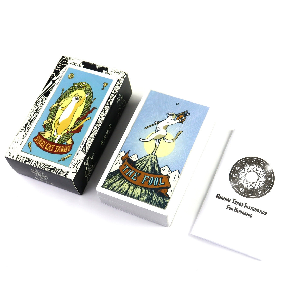 Stray Cat Tarot with English paper guide