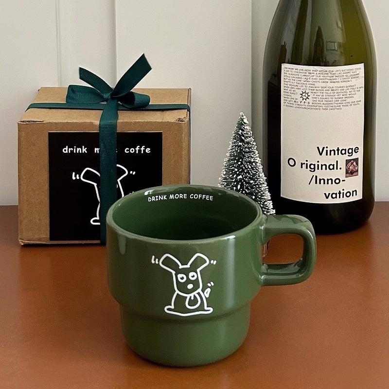 Cute cartoon dog mug gift box set