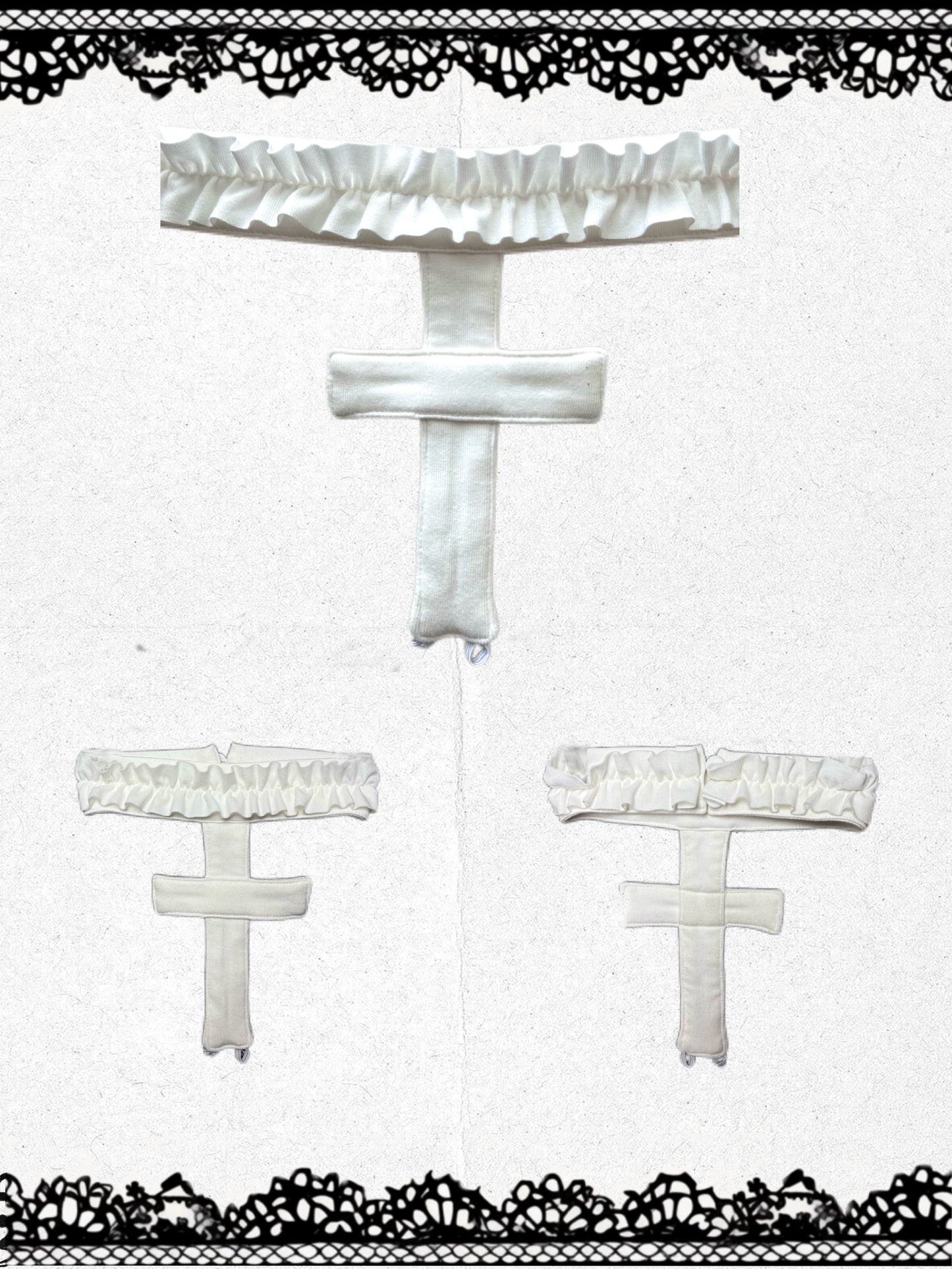 Hell Crack Gothic Cross Mesh Hollow V-neck Long Sleeve Knitted