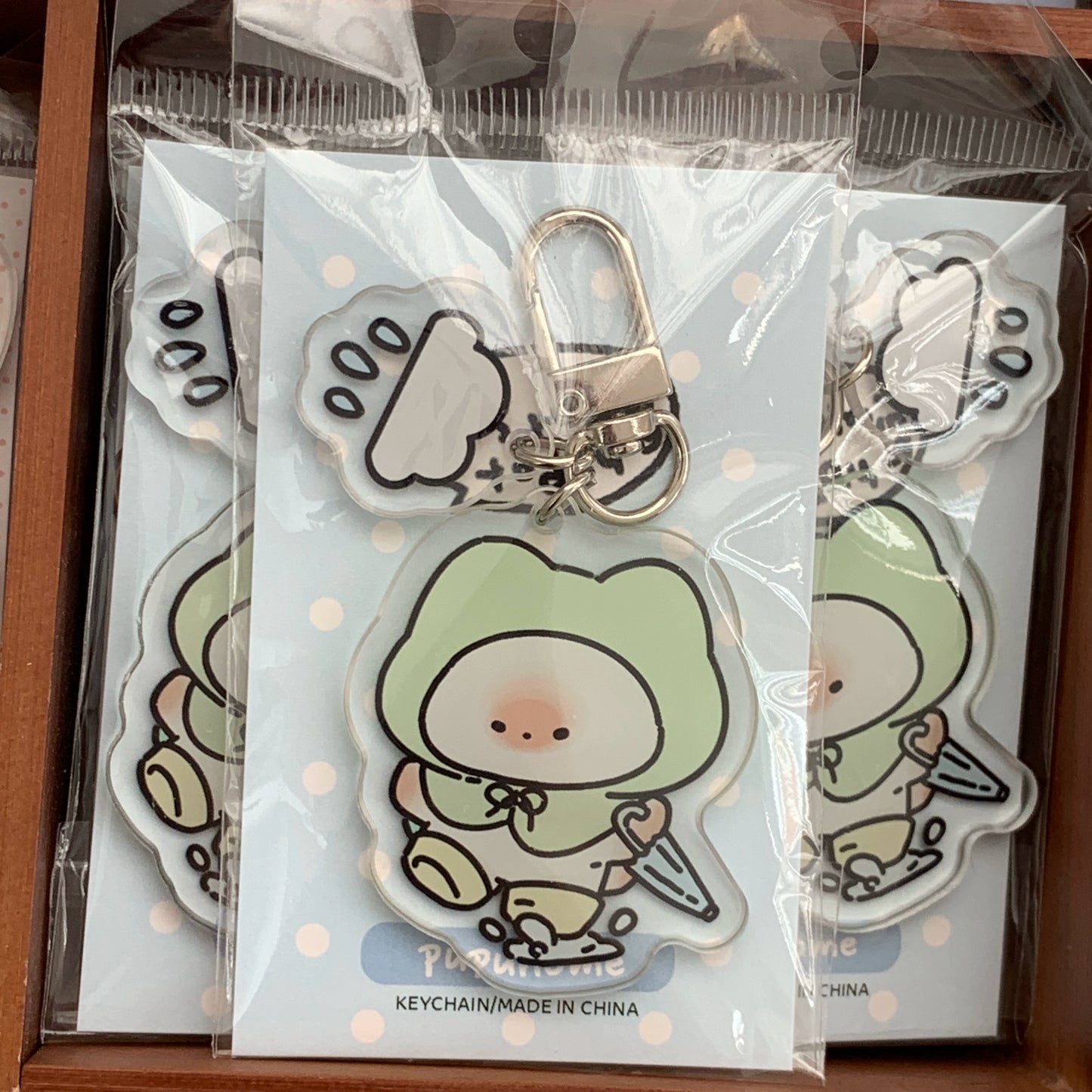 Mantou Cat Pupu Acrylic Keychain Cute