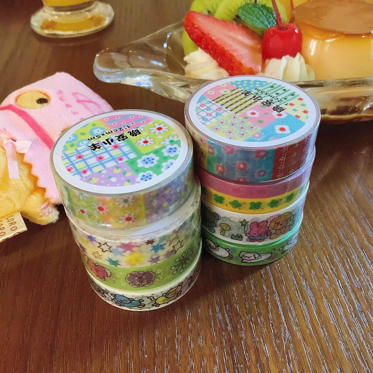 Showa puppy floral strip paper tape