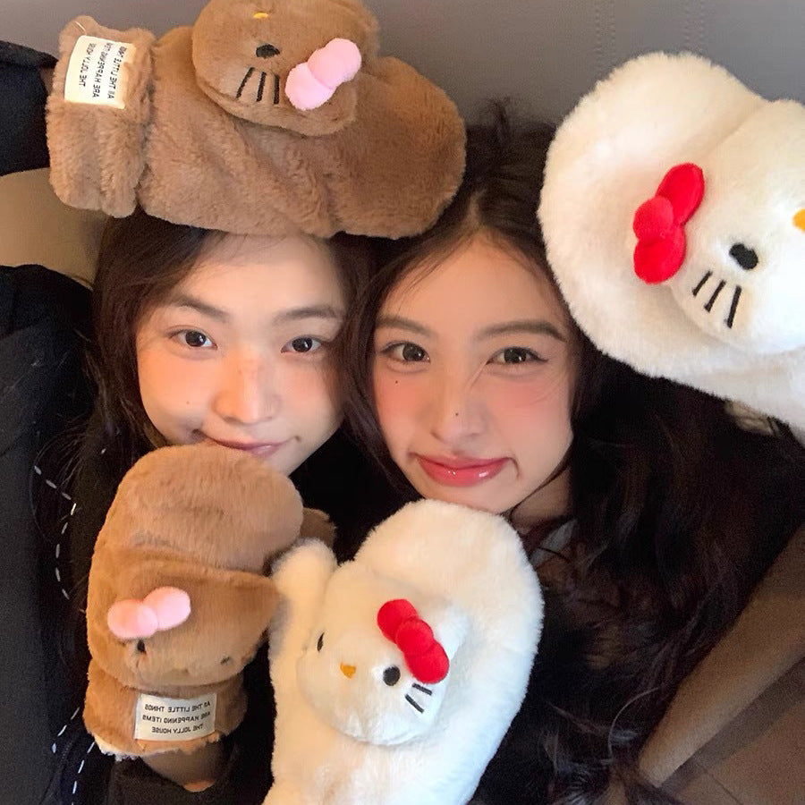 Hello Kitty plush gloves
