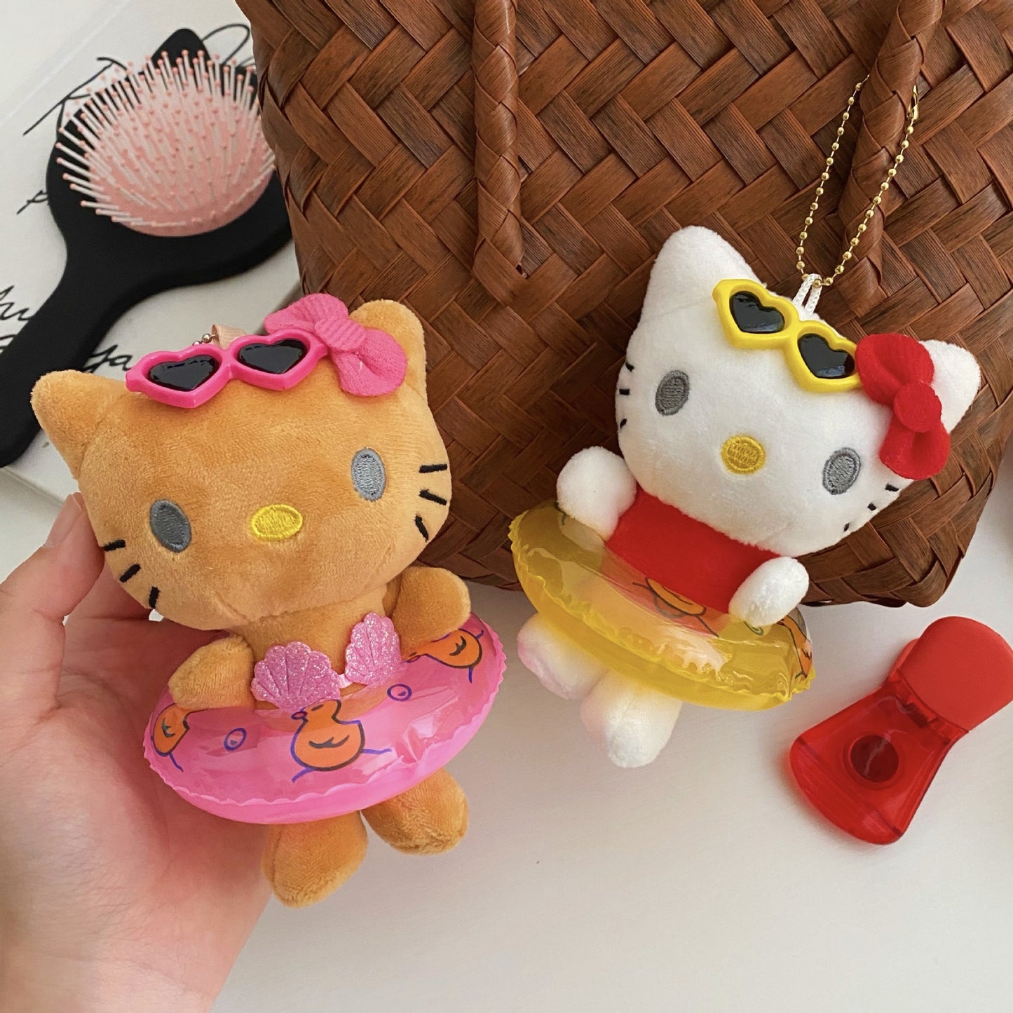 Swimming circle HelloKitty plush Charm