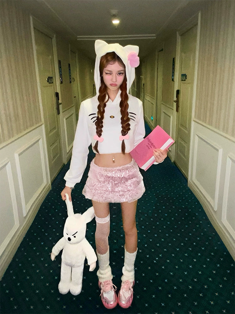 Bow spoof kitty sweater