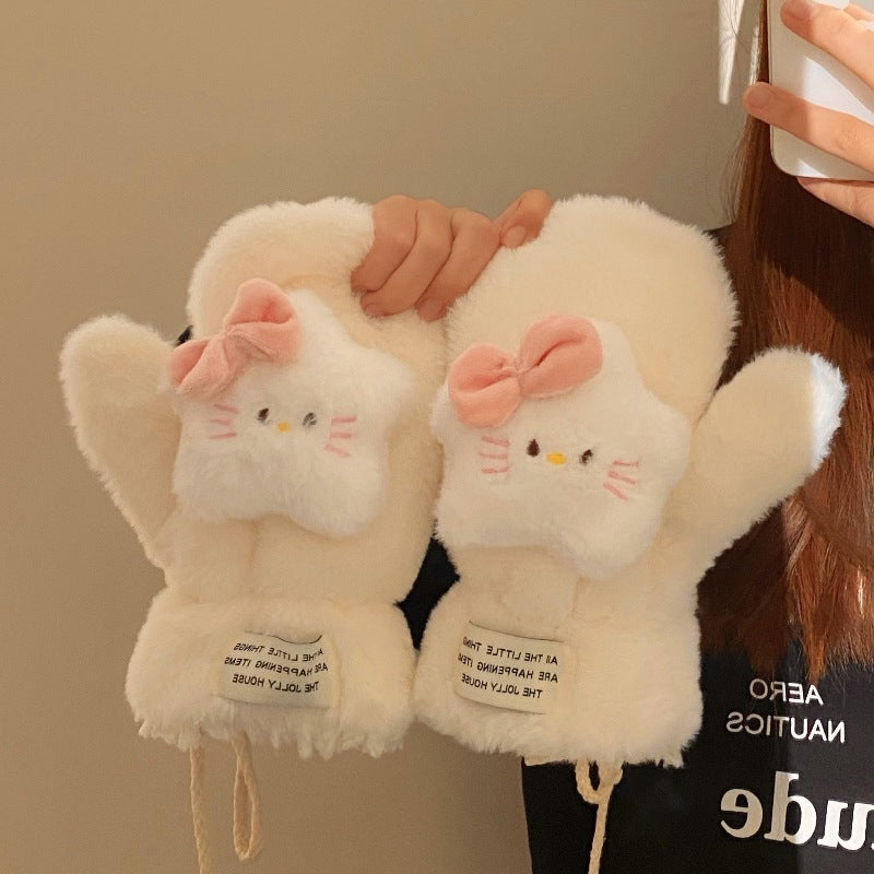 Hello Kitty plush gloves