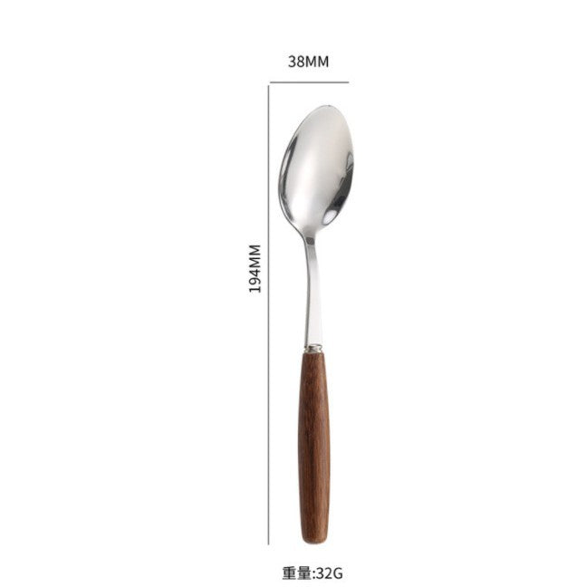 Wooden handle chopsticks, knives, forks, spoons, tableware