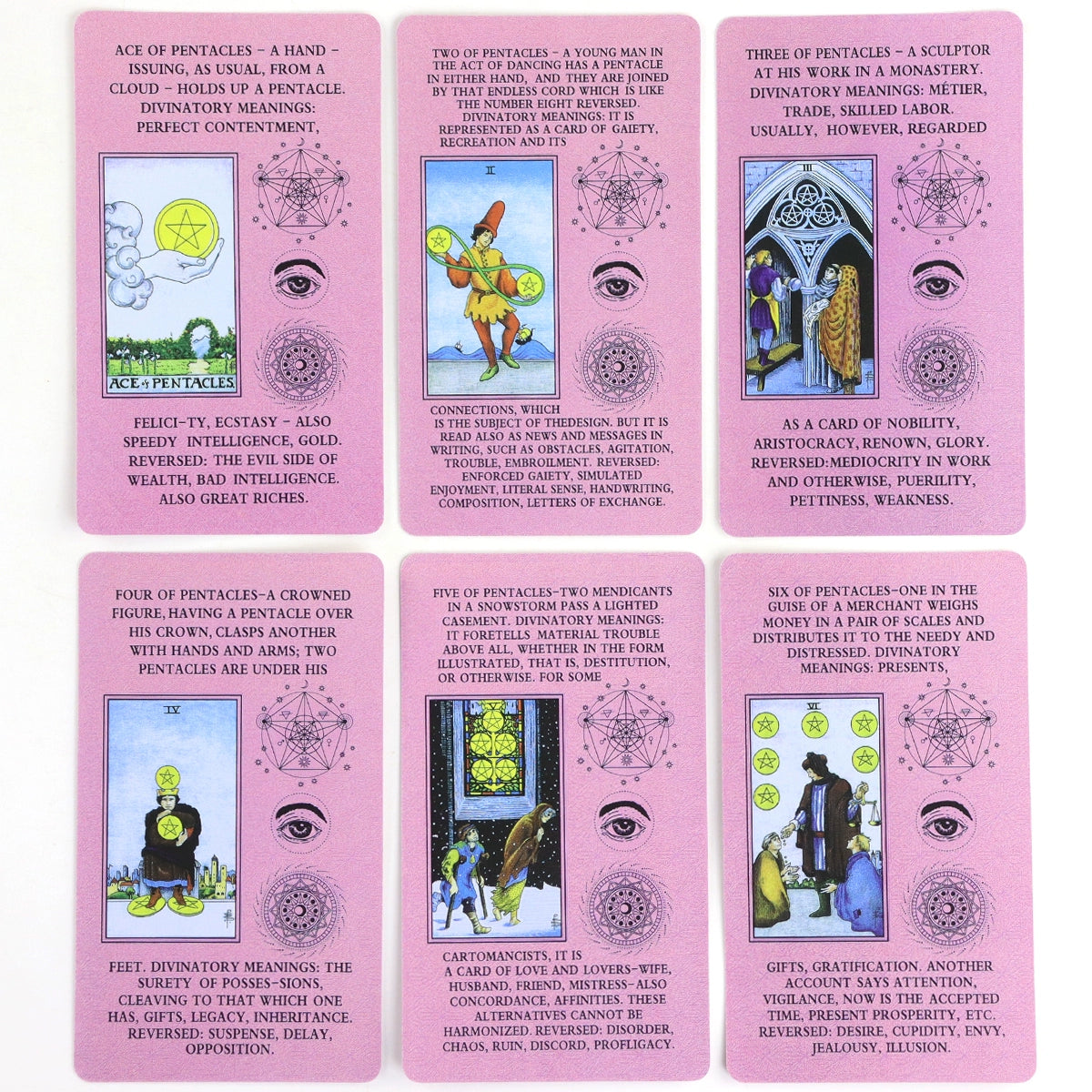 78 pink learning tower cards with symbolic meanings