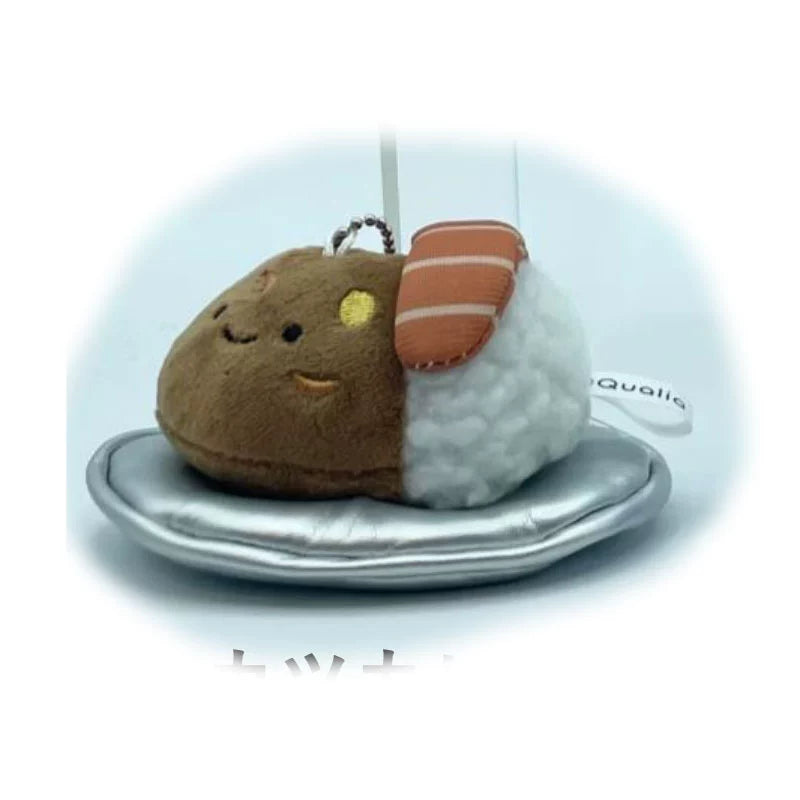 Japanese Qualia Smiling Toast Plush Pendant Twisted Egg