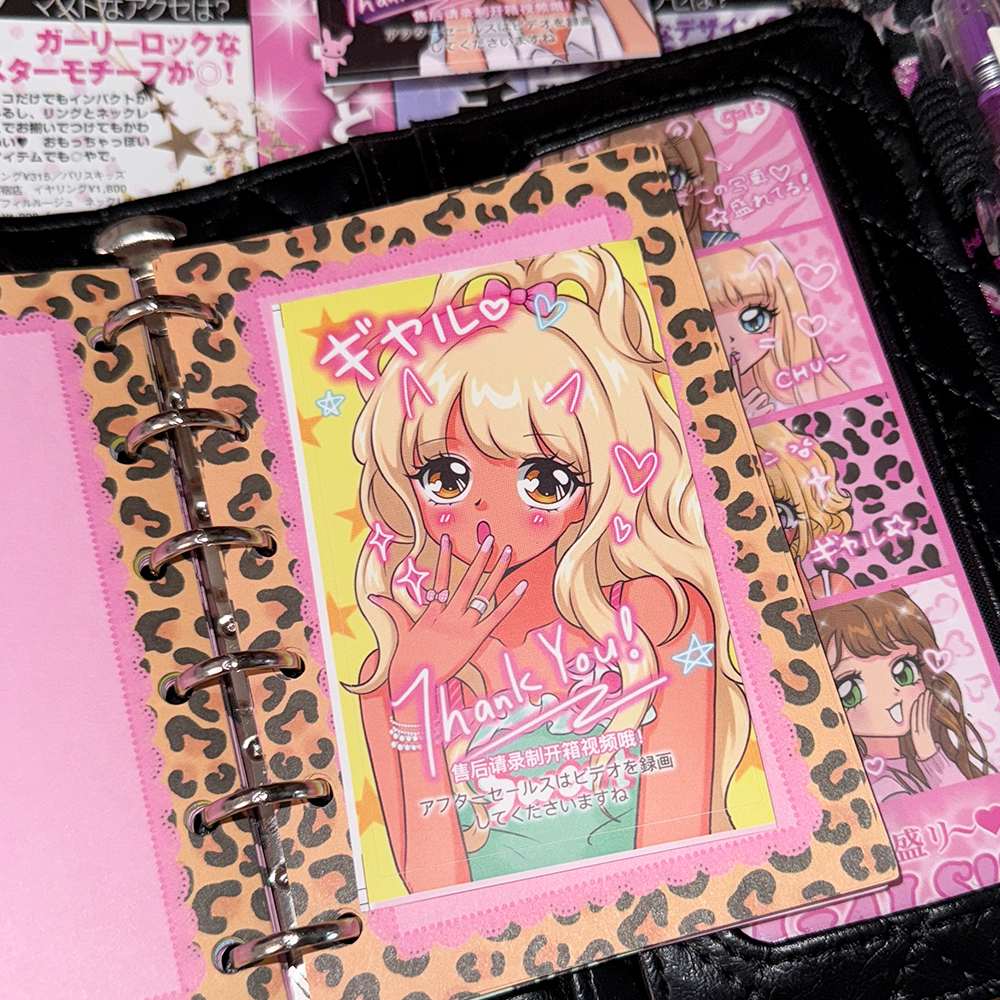 Cute girl sealing sticker