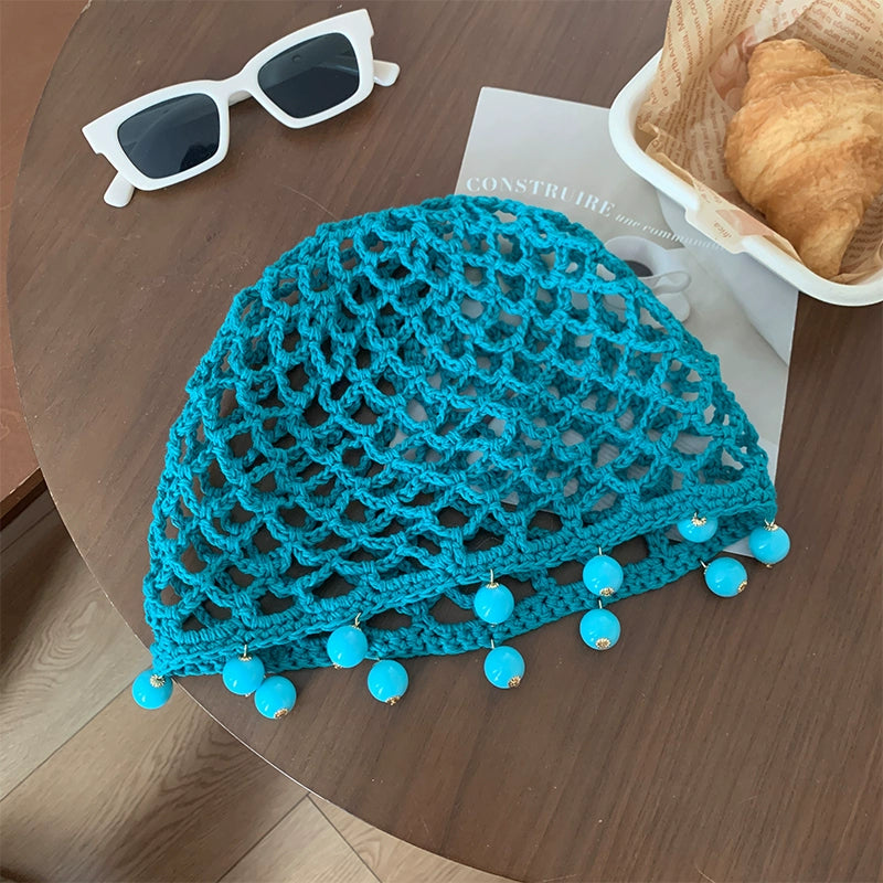 Hand woven hollow round bead toe cap