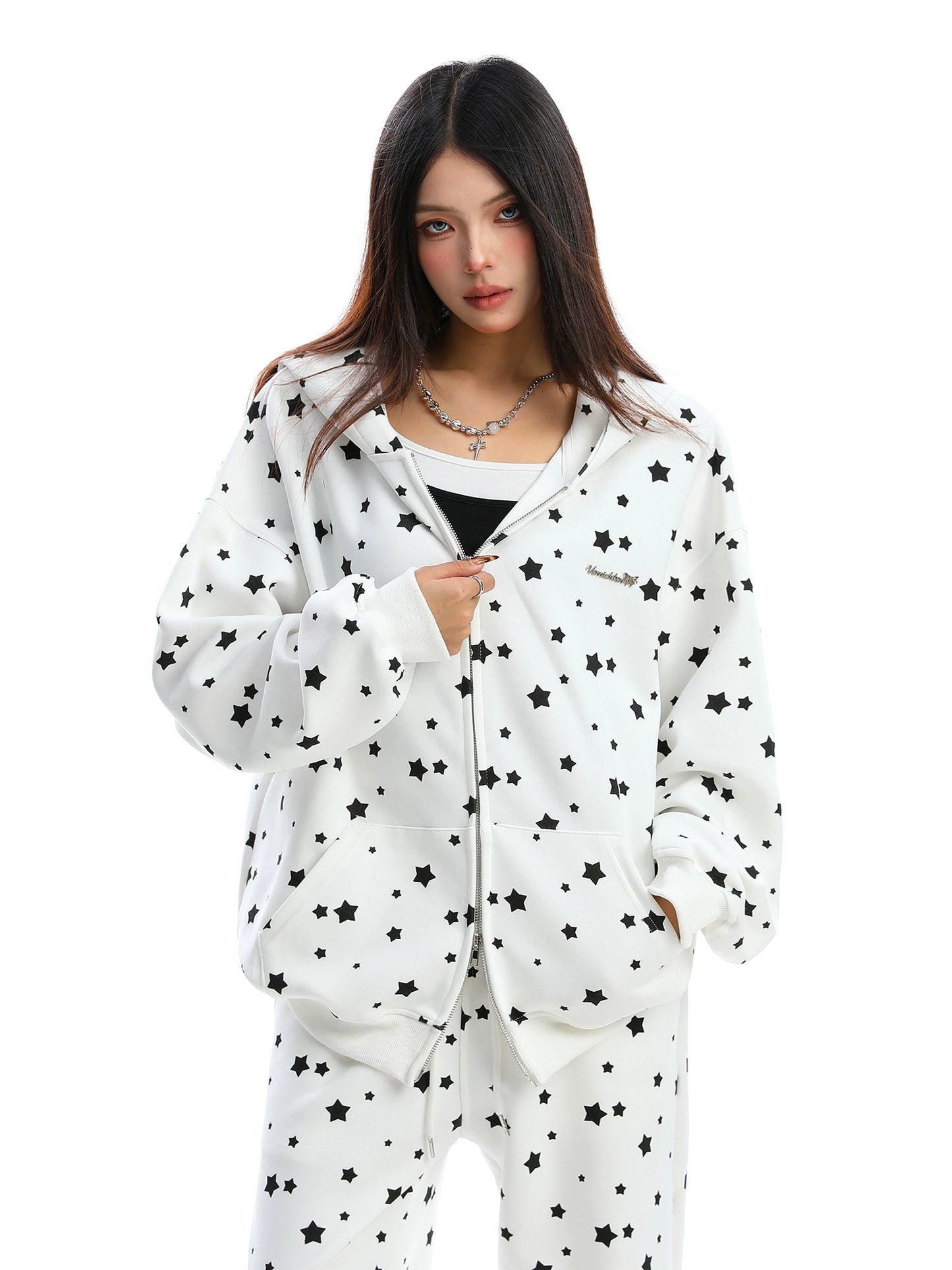 rabbit ears hooded sweatshirt pants two-piece set
