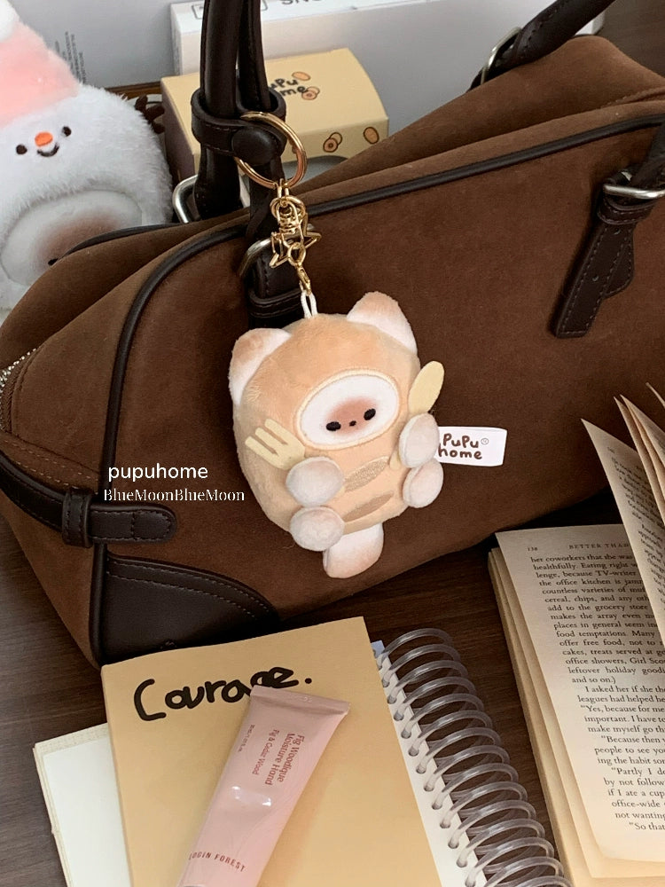 Mantou cat pupu small bread pendant cute