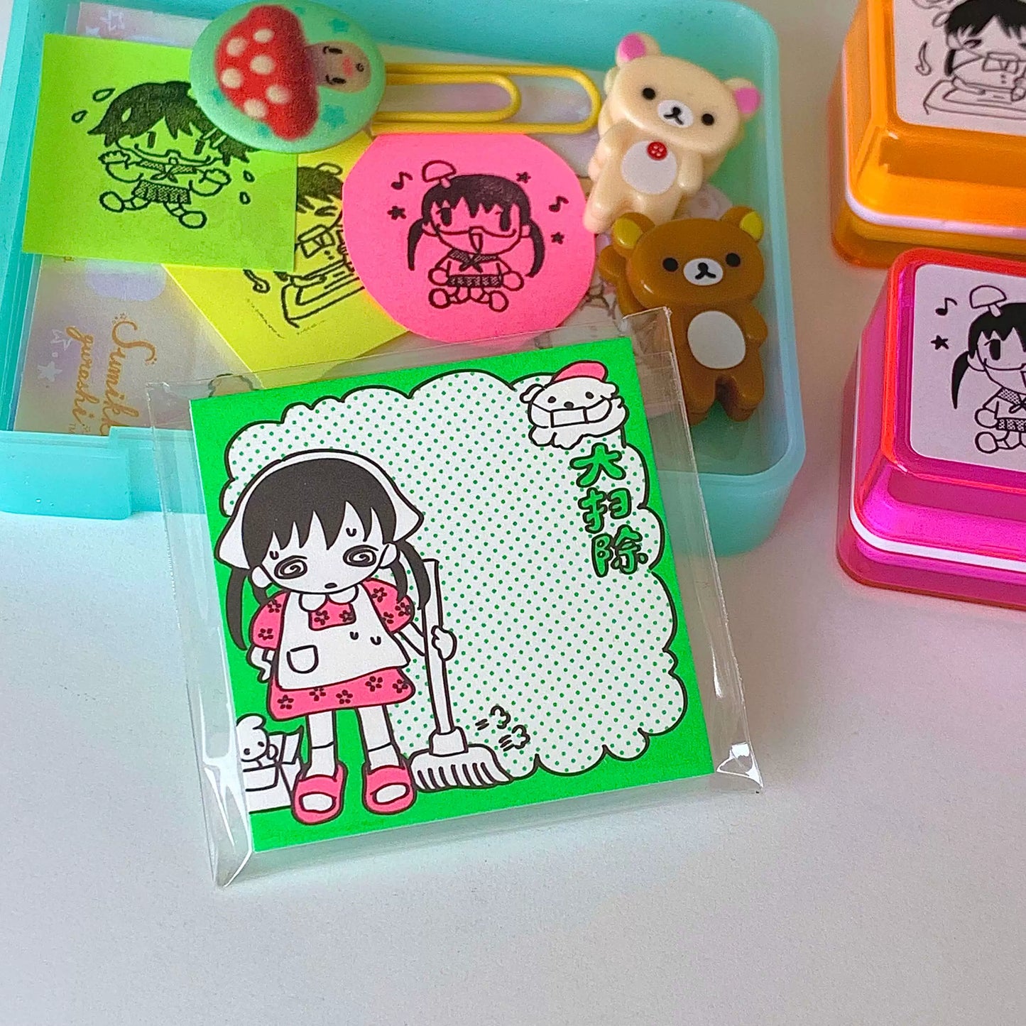 Comic inspired fluorescent notebook