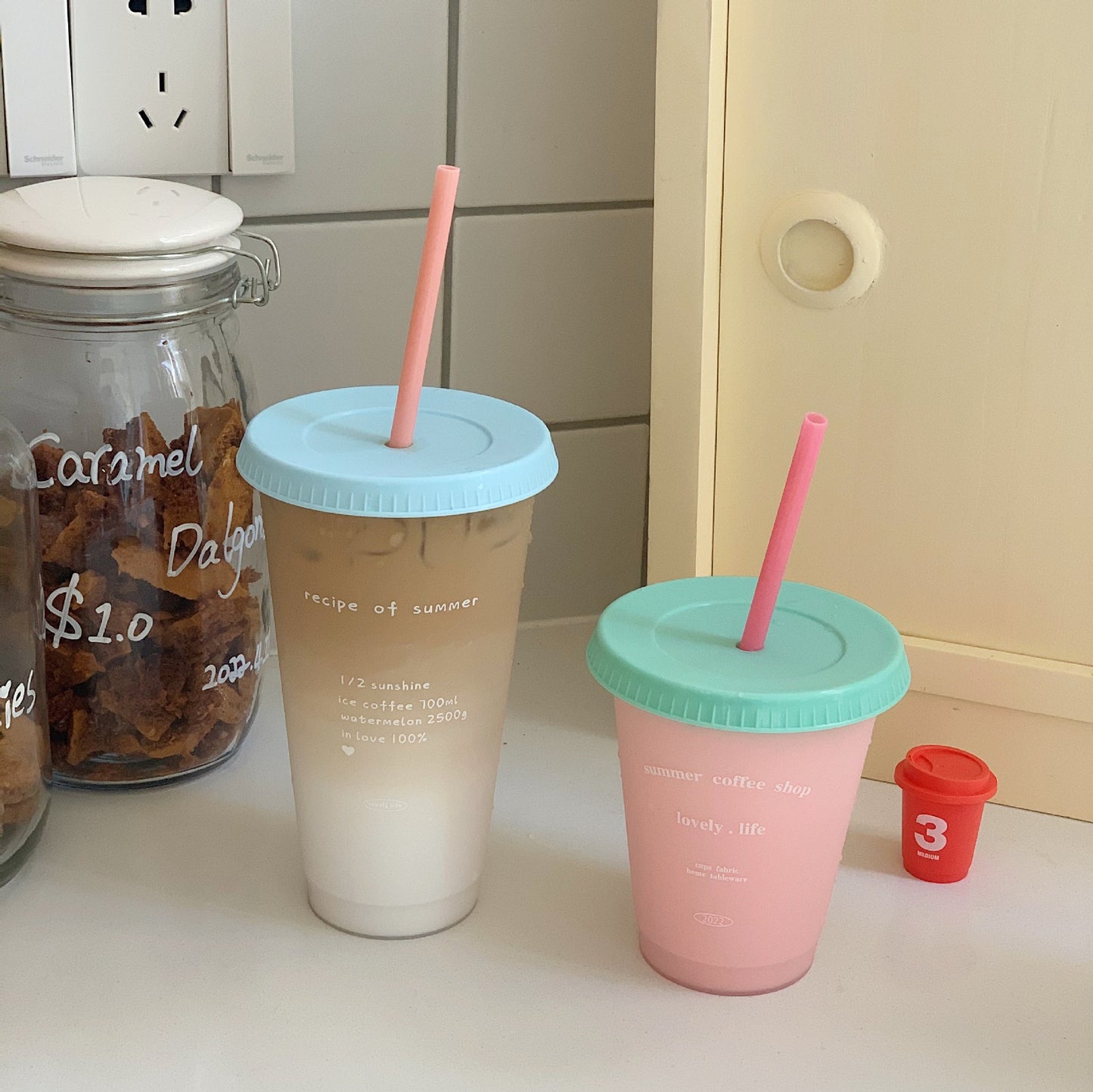 Candy colored plastic Tumbler
