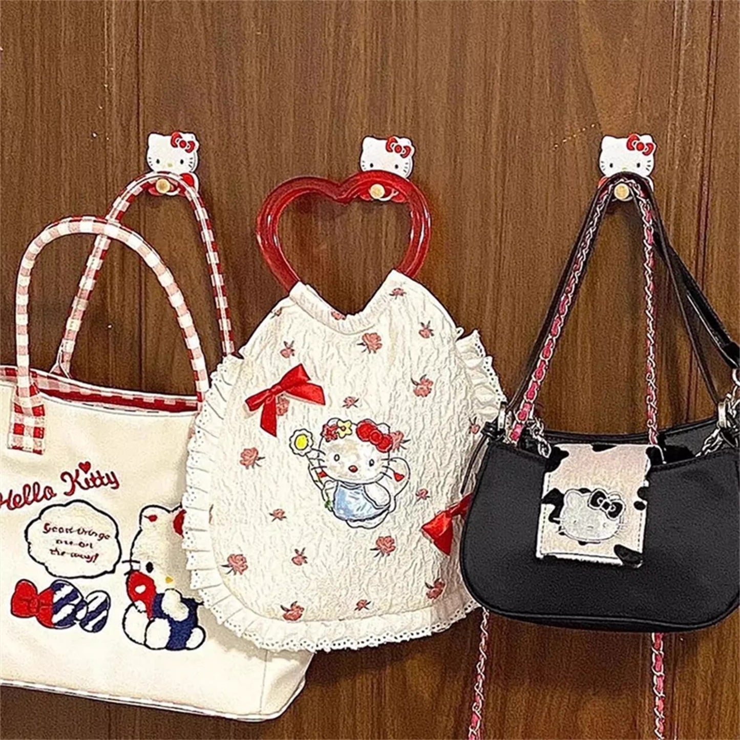 Non perforated wall hook Hello Kitty