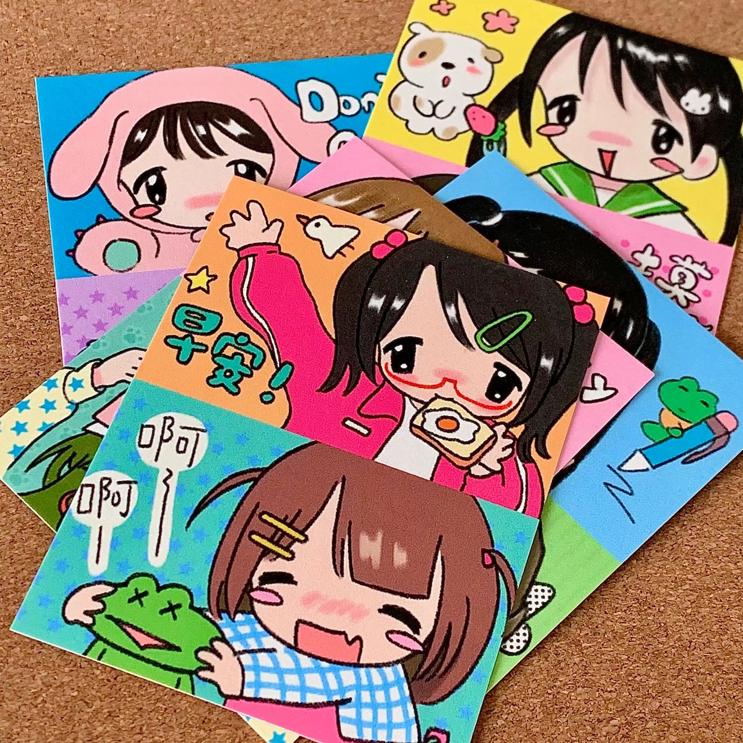 Sweet Cool Girl Polaroid Small Cards Set of 5