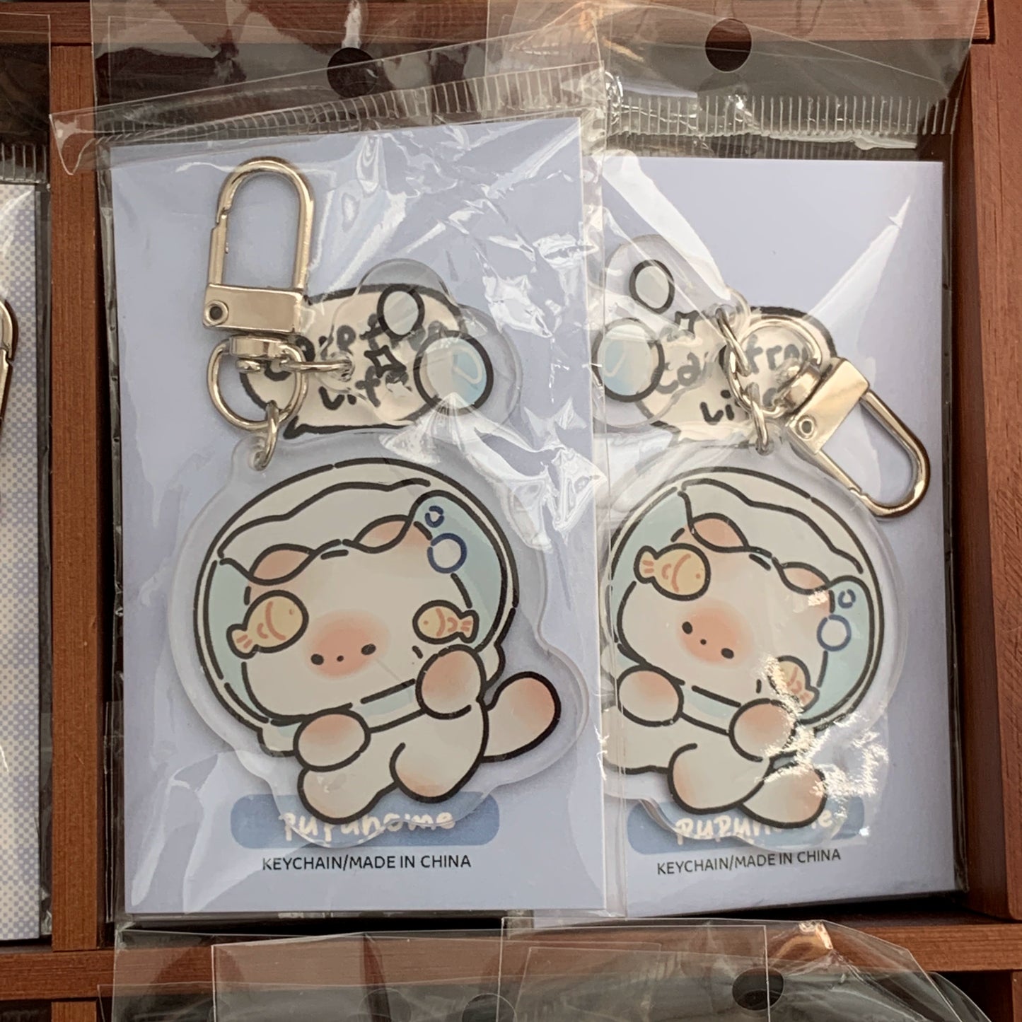 Mantou Cat Pupu Acrylic Keychain Cute