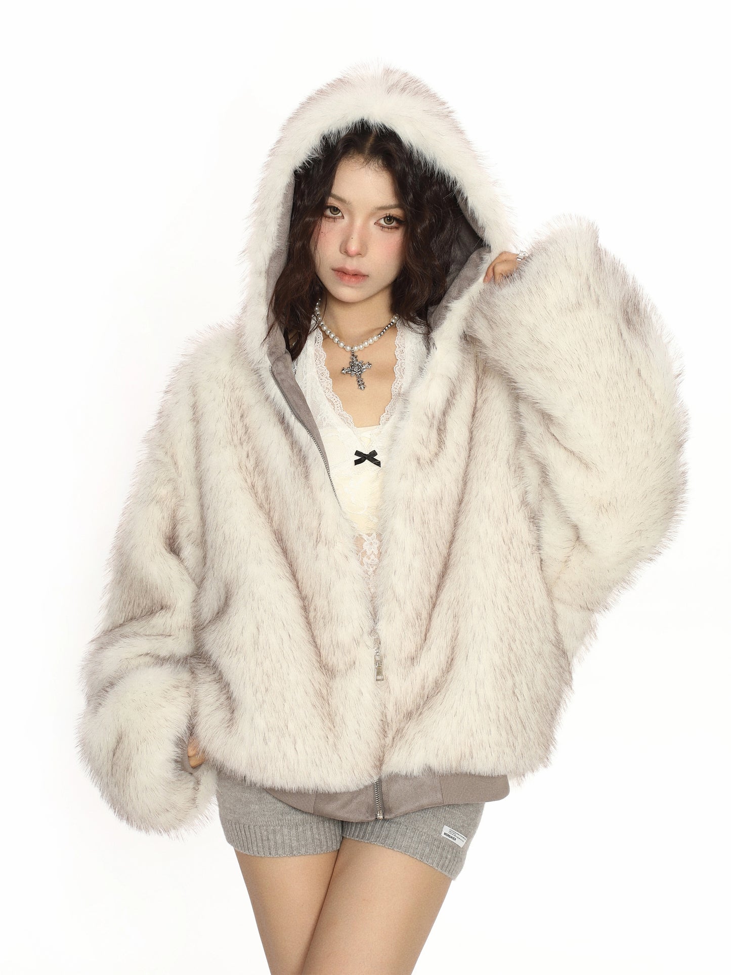 Suede flannel double-sided environmentally friendly fur cotton coat jacket