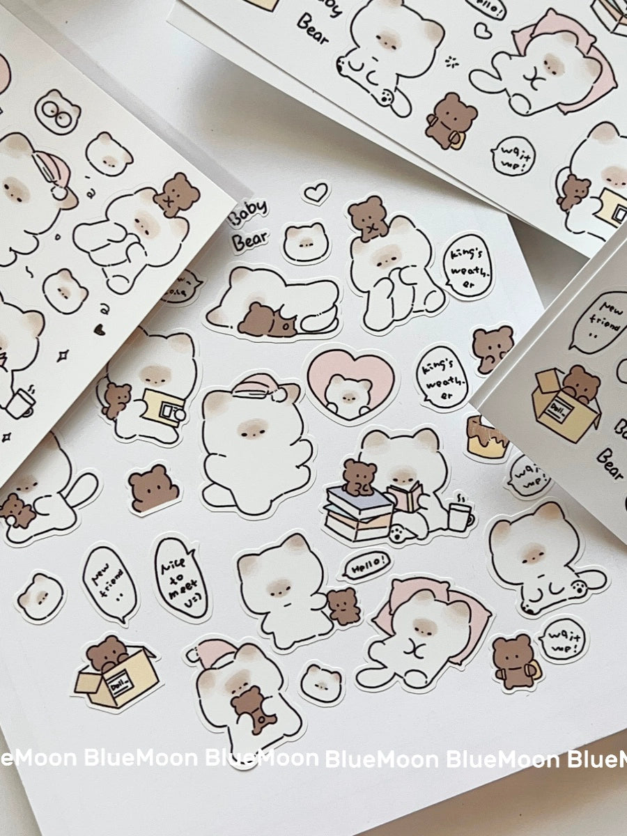 Pupu Cute Kitten PVC Stickers
