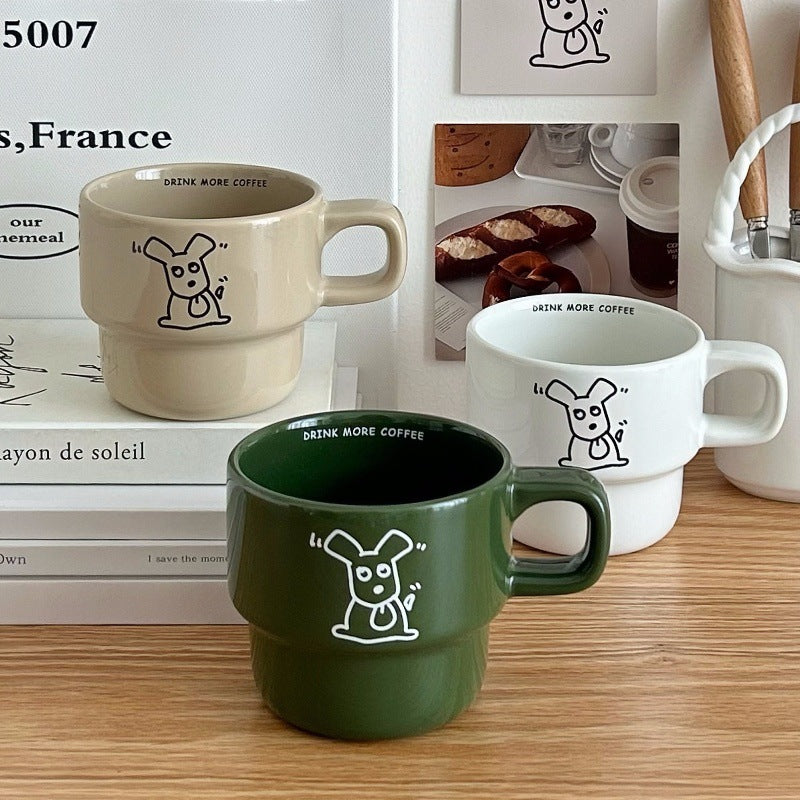 Cute cartoon dog mug gift box set