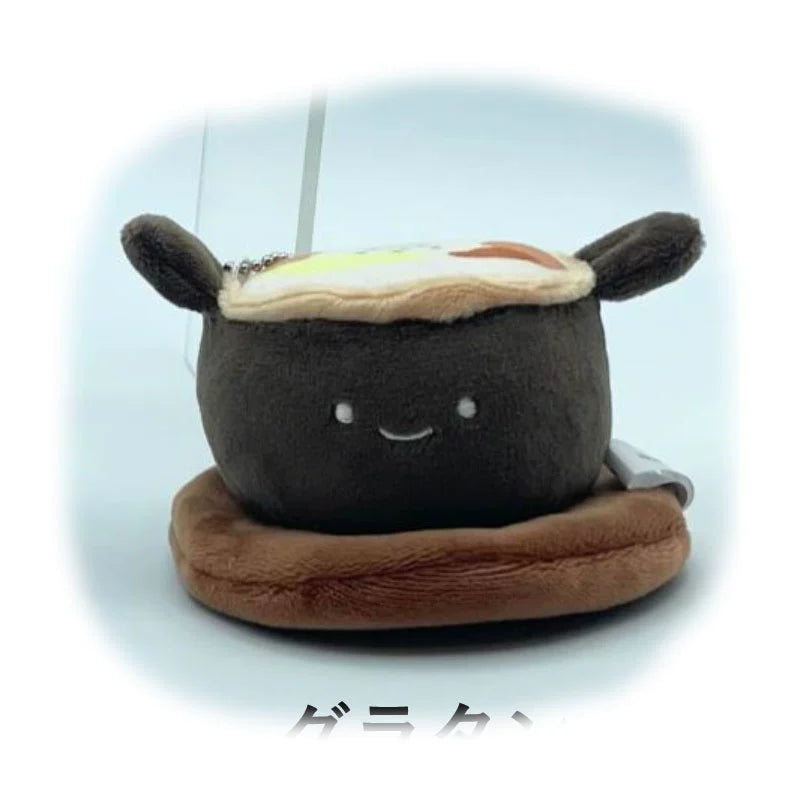 Japanese Qualia Smiling Toast Plush Pendant Twisted Egg