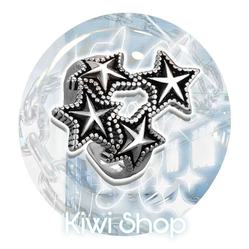Retro Star Ring Dark Punk