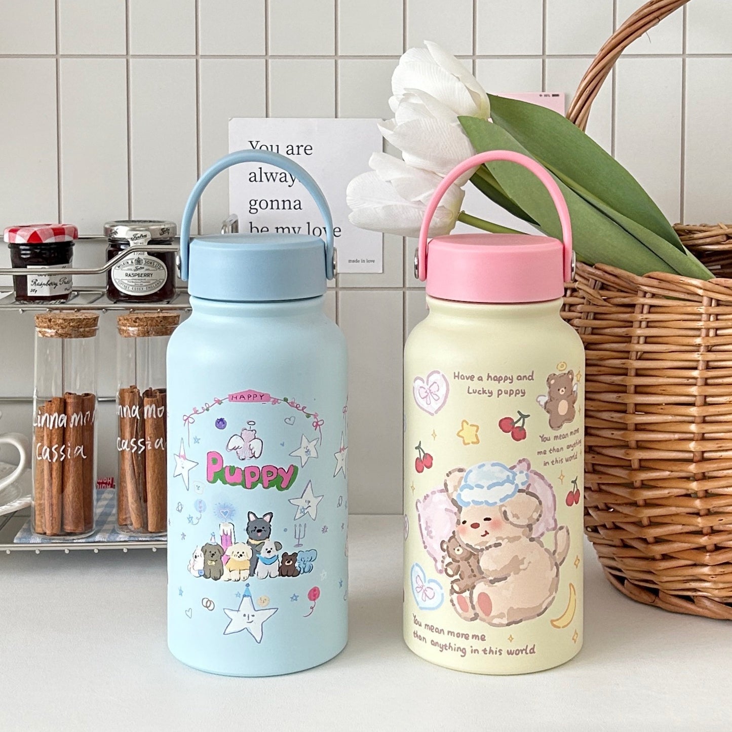 Cute cartoon insulated stainless steel Tumbler