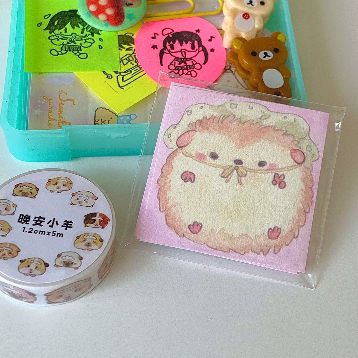 Comic inspired fluorescent sticky note