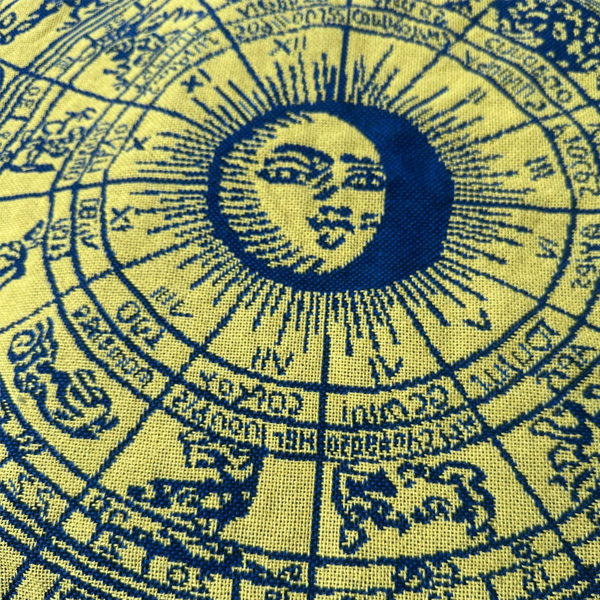 Yellow constellation card tablecloth ceremonial tassel
