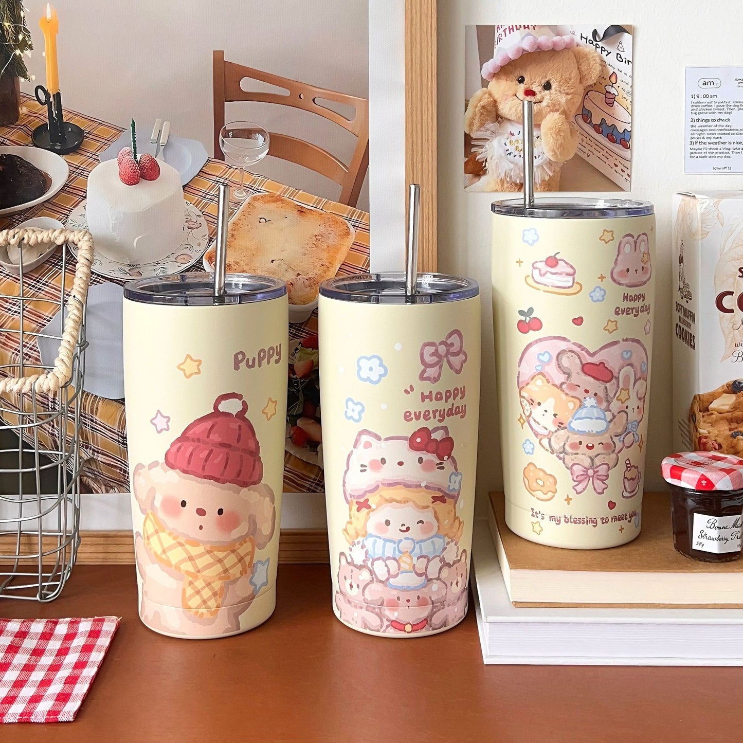 Insulated cup printed stainless steel
