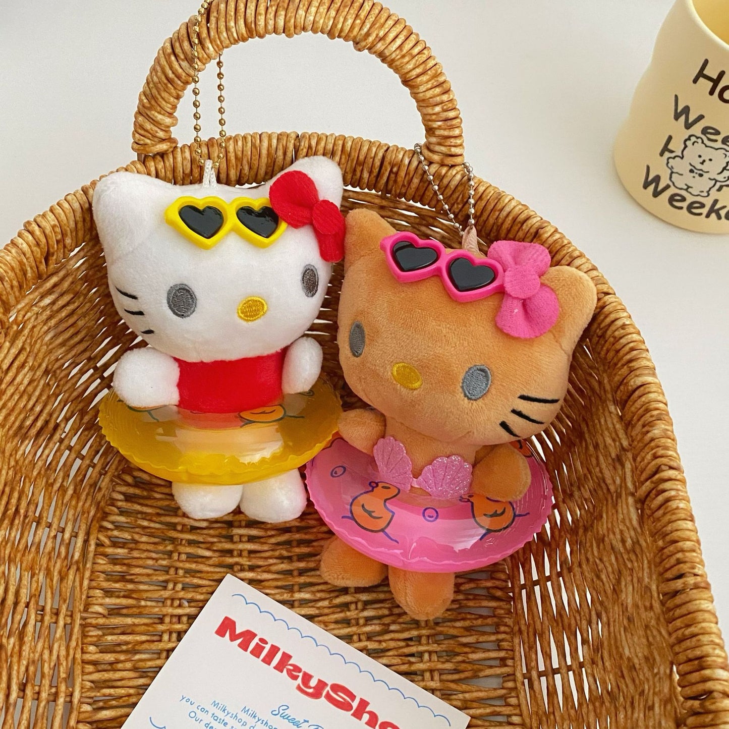 Swimming circle HelloKitty plush Charm