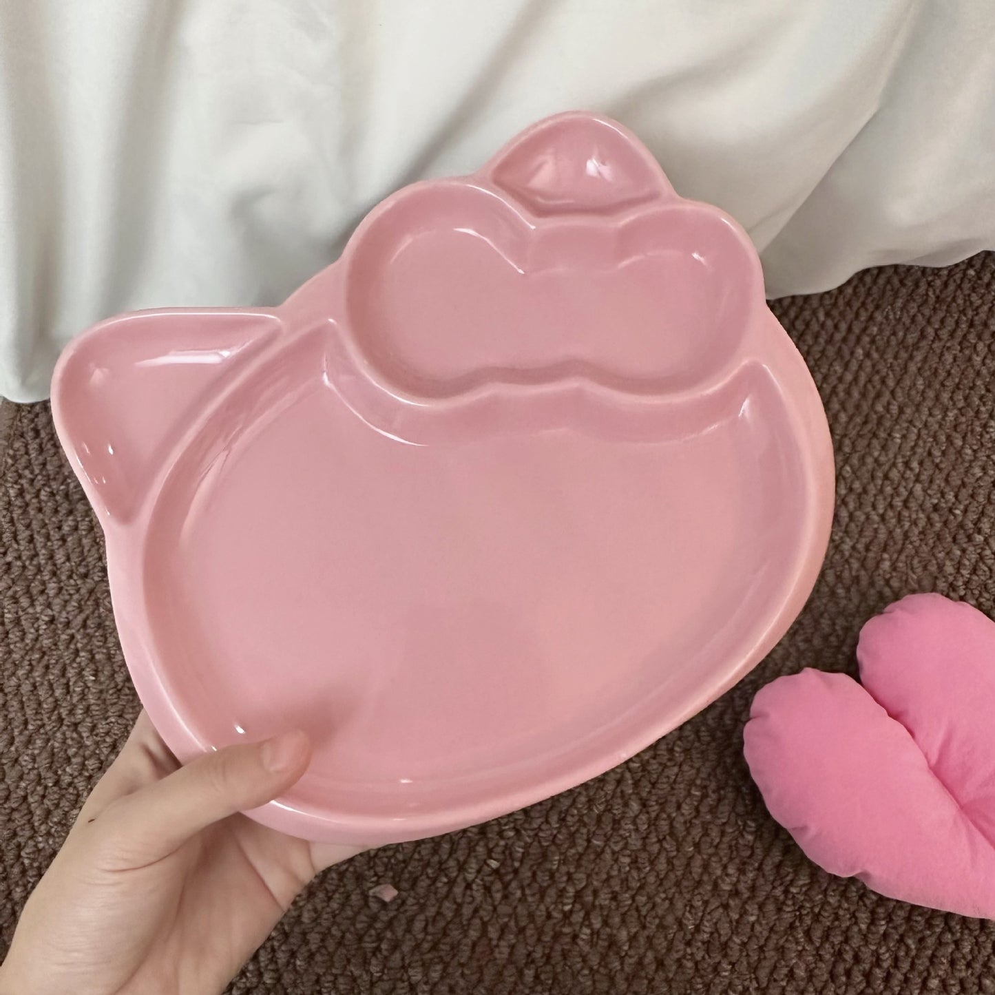 Pink Hello Kitty Divided Plate