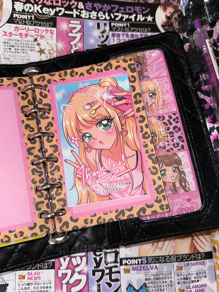 Cute girl sealing sticker