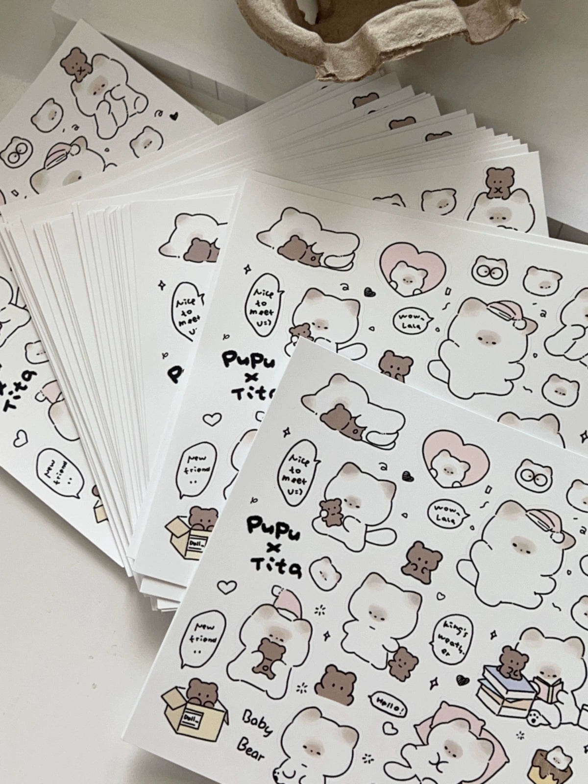 Pupu Cute Kitten PVC Stickers