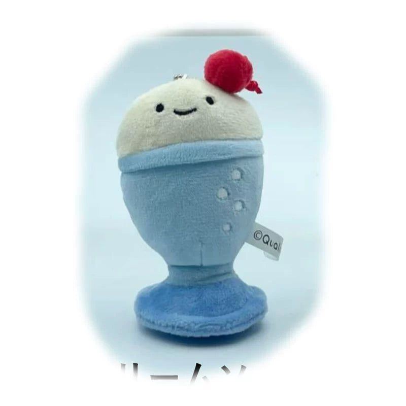 Japanese Qualia Smiling Toast Plush Pendant Twisted Egg