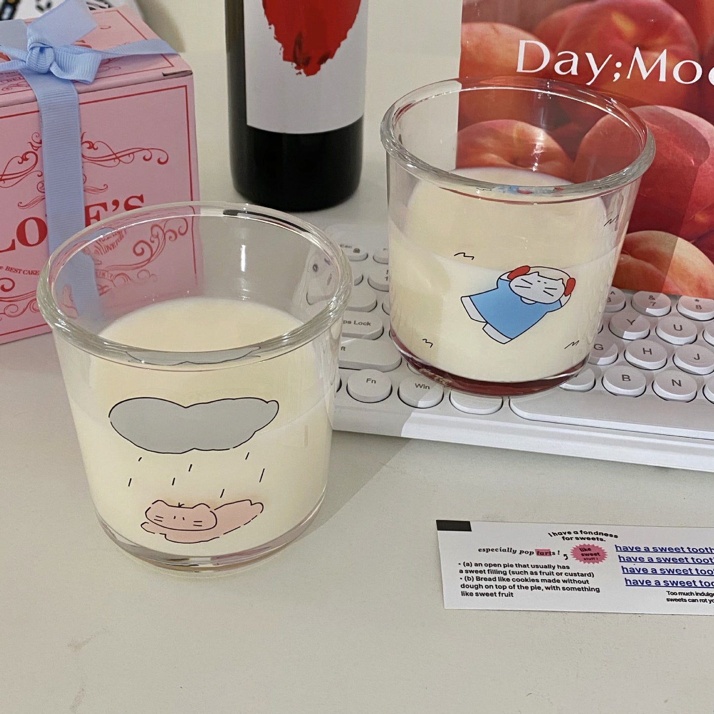 Cute glass cold cup