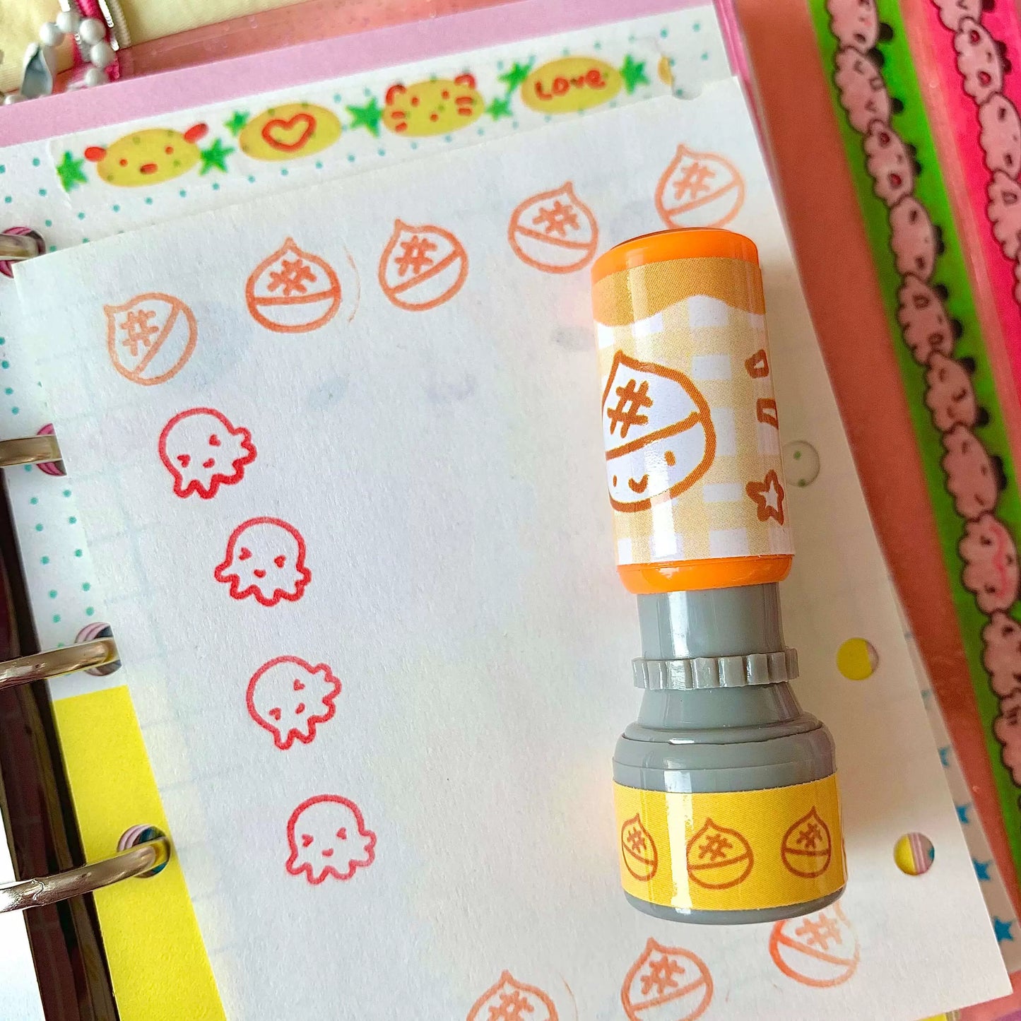 Showa style small animal account mini cartoon stamp