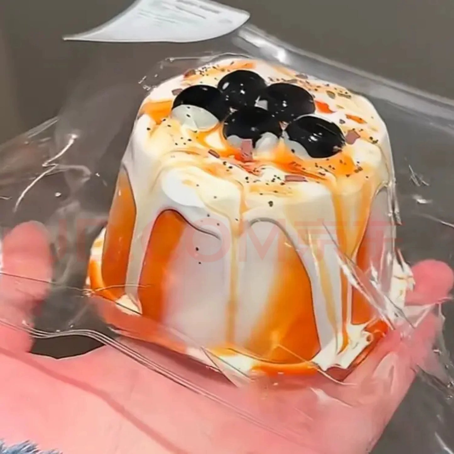 Black sugar pearl thick toast silicone squishy