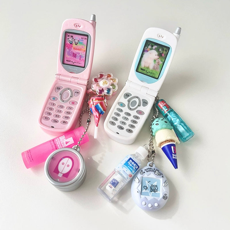TOYS SPIRITS mini flip phone shaped recording machine from Japan, twisted egg