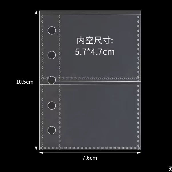 Shibuya Showa M5 ring binder notebook, inner pages storage card book, PVC strap